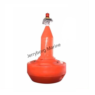 Boia flotante de material LLDPE con luz solar y recubrimiento antiincrustante para navegación y advertencia en el mar