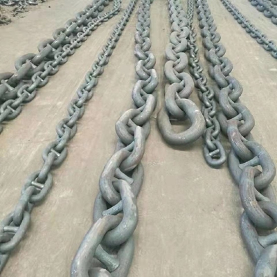 Precio de fábrica Grado marino Enlace soldado y cadena de anclaje para buques