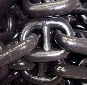 Industriales de trabajo pesado de acabado negro de gota de forja de enlace corto cadena de acero galvanizado redondo de barco cadena de anclaje