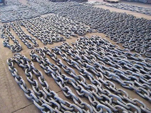 Industriales de trabajo pesado de acabado negro de gota de forja de enlace corto cadena de acero galvanizado redondo de barco cadena de anclaje