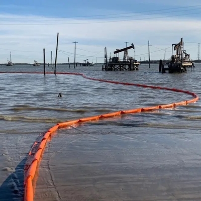 Boom de contención de aceite de goma de espuma de barrera flotante de PVC