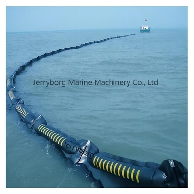 Boom de contención de PVC flotante naranja para fugas de vertidos en el campo de agua