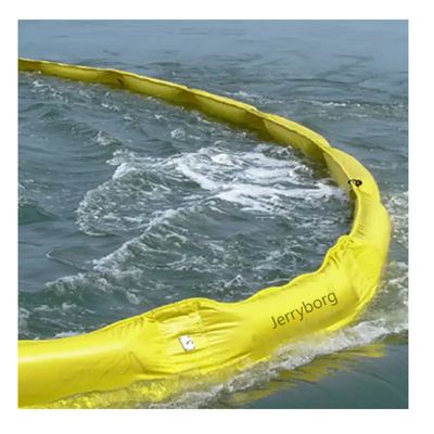 Boom de contención de PVC flotante naranja para fugas de vertidos en el campo de agua