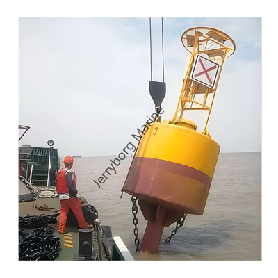 Boia de acero marino para navegación con luz solar