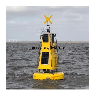 Boia flotante de marcado de material LLDPE con marca superior y luz solar para la seguridad del puerto y el puerto