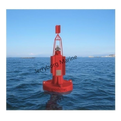 Boia flotante de material LLDPE con luz solar y recubrimiento antiincrustante para navegación y advertencia en el mar