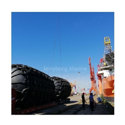 Defensa neumática de tipo Jrb Yokohama con guardabarros para botes de red de la cadena de neumáticos