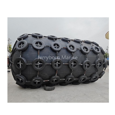 Fender inflables de tipo Yokohama Fender de caucho marino con red de cadenas de neumáticos