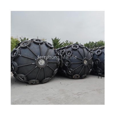 Fenders neumáticos de caucho tipo Yokohama inflables flotantes con red de cadena de neumáticos