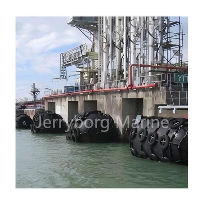 Fenders neumáticos de caucho tipo Yokohama inflables flotantes con red de cadena de neumáticos