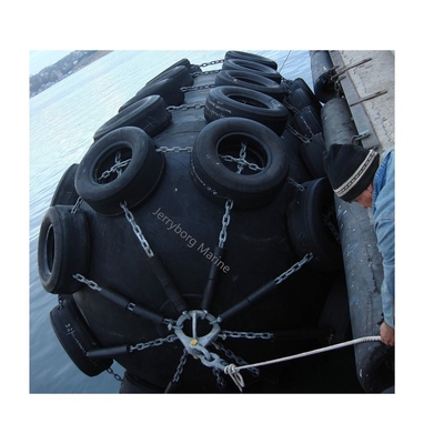 Fenders neumáticos de caucho tipo Yokohama inflables flotantes con red de cadena de neumáticos
