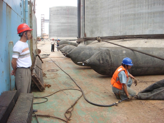 Marine Heavy Lifting Airbags de goma natural inflable negra