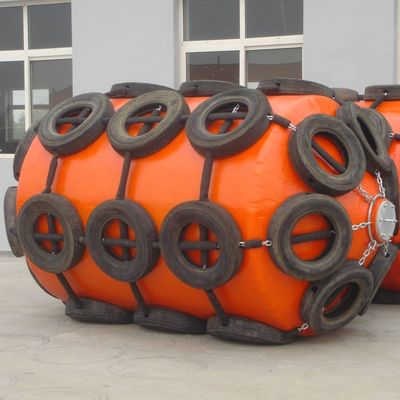 Red del neumático de Marine Floating Colorful Bumper Polyurethane EVA Marine Fender With Chain And