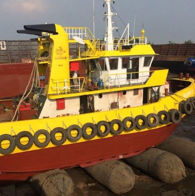Marine Rubber Ship Launching Airbag inflable cilíndrica