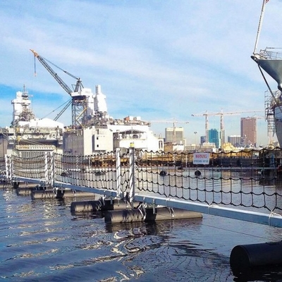 Las barreras flotantes de la seguridad portuaria del HDPE con ISO9001 certificaron