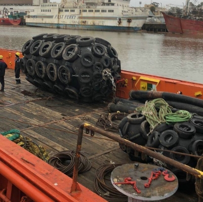 Marine Rubber Pneumatic Fender Ship que atraca la defensa de goma