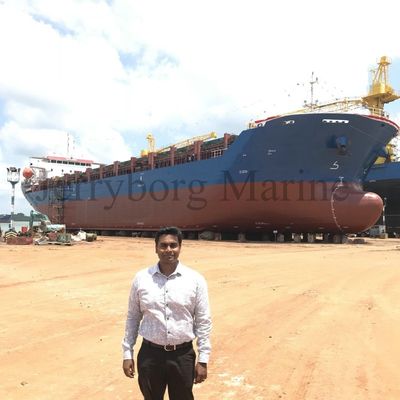 nave del 1.2m*12m que lanza a Marine Rubber Airbags inflable